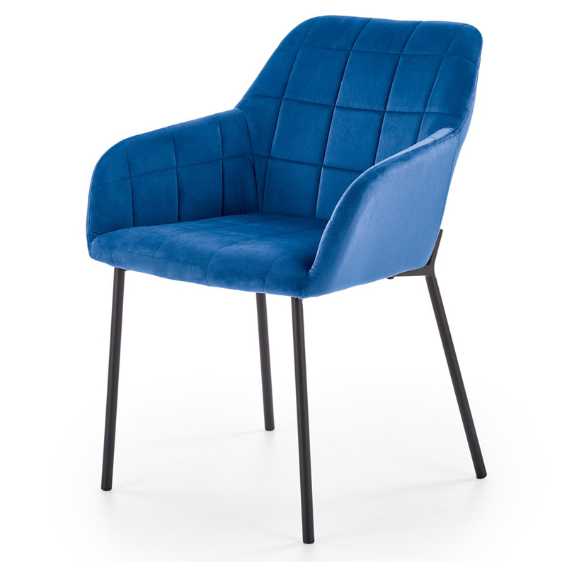 BILLBERRY Chaise tapissée bleu