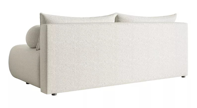 Kanapa trzyosobowa Dandelino Mini z funkcją spania jasnobeżowa boucle