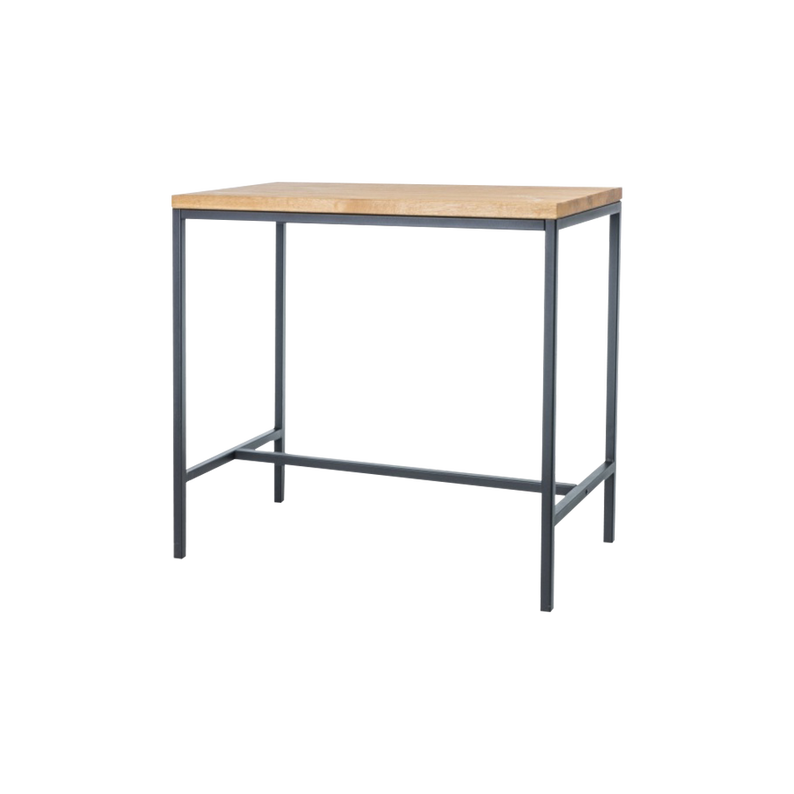 Table de bar Lashmer 110x60 cm avec placage chêne