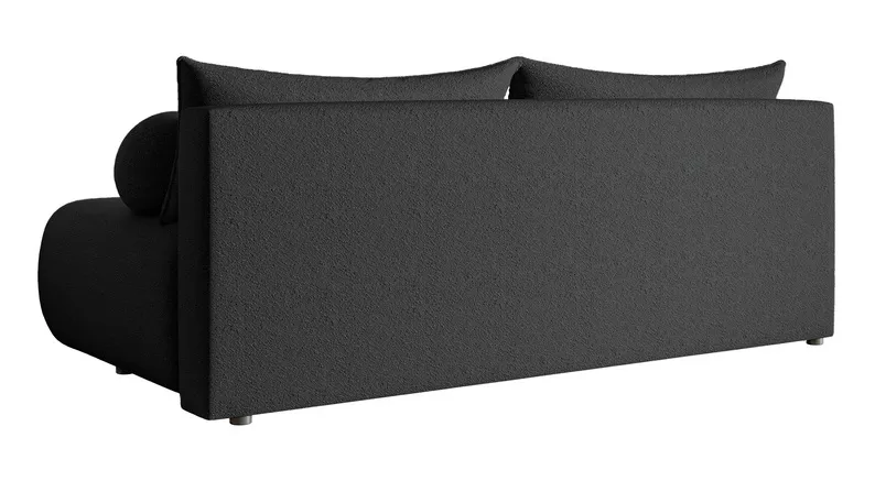 Kanapa trzyosobowa Dandelino Mini z funkcją spania czarna boucle