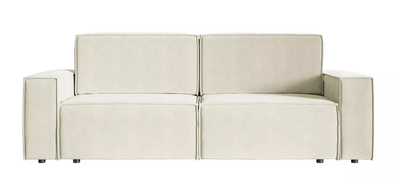 COPERTINO Canapé d'angle convertible 232 cm velours vert