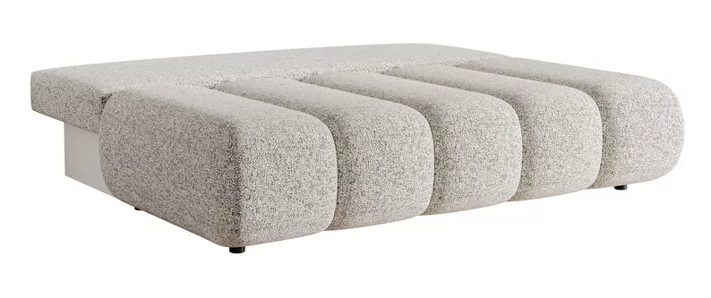 Kanapa trzyosobowa Dandelino Mini z funkcją spania beżowa plecionka