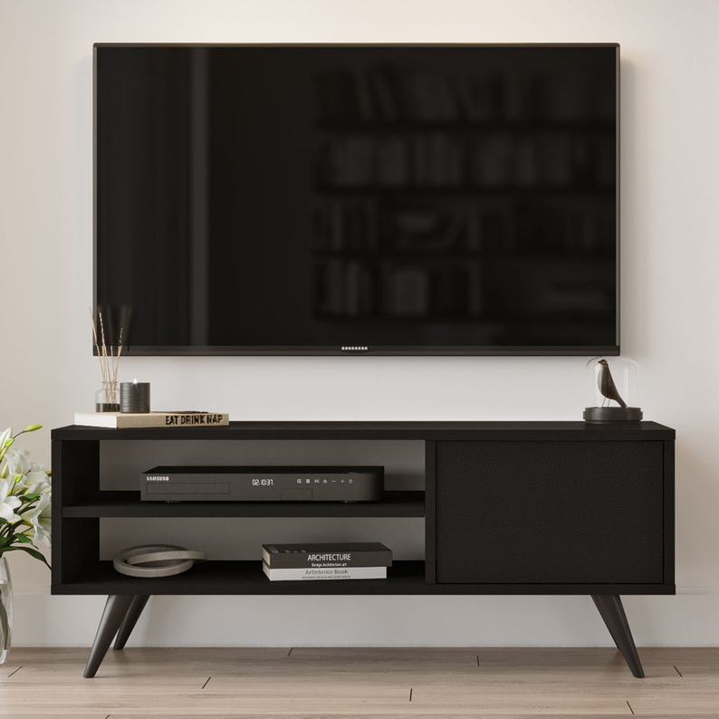 Meuble TV Cedone, 40x110 cm, noir