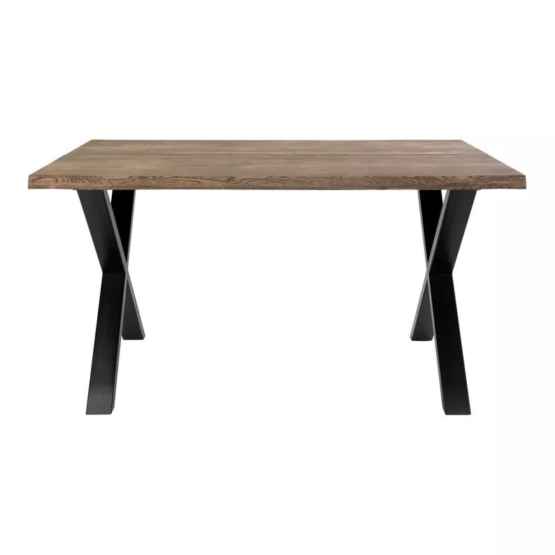 Table Lemucto 140x95 cm, chêne huilé et fumé