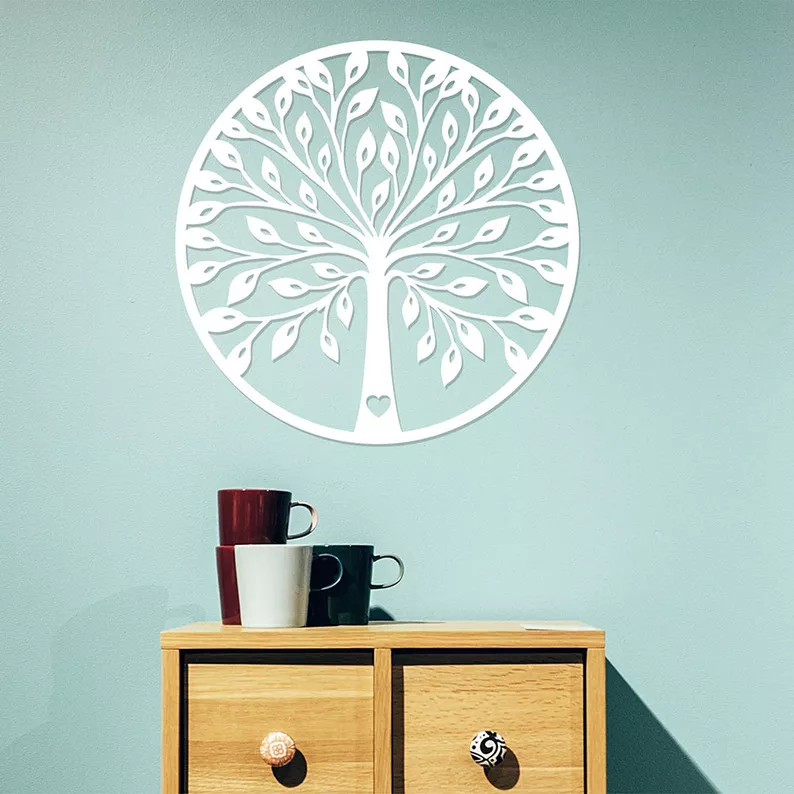 OSSEMB Décoration murale 58x58 cm blanc