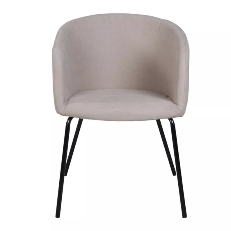 Chaise rembourrée beige foncé Ressator