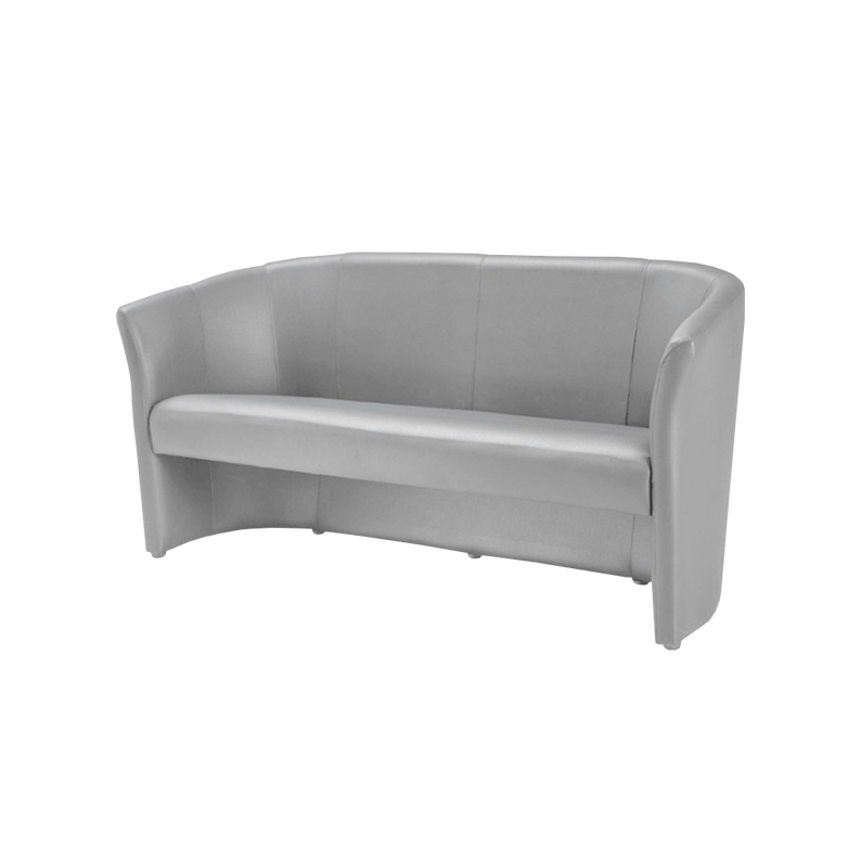 Canapé 3 places en éco-cuir gris Raklev