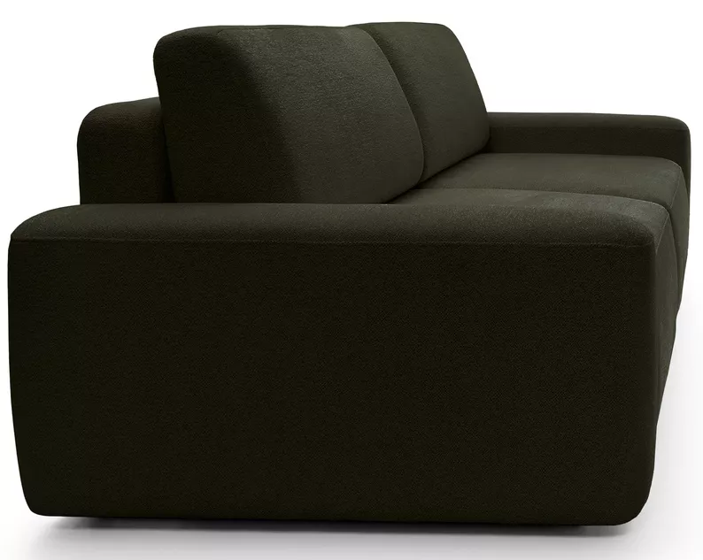 Kanapa rozkładana trzyosobowa Baleo z pojemnikiem oliwkowa szenil