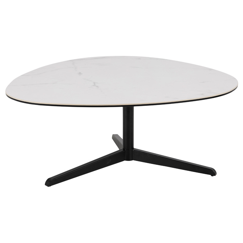 SENJ Table basse 100x95 cm céramique blanche