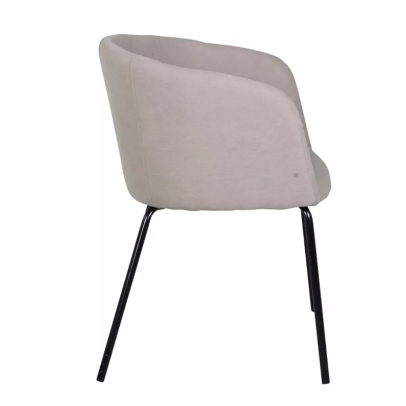 Chaise rembourrée beige foncé Ressator