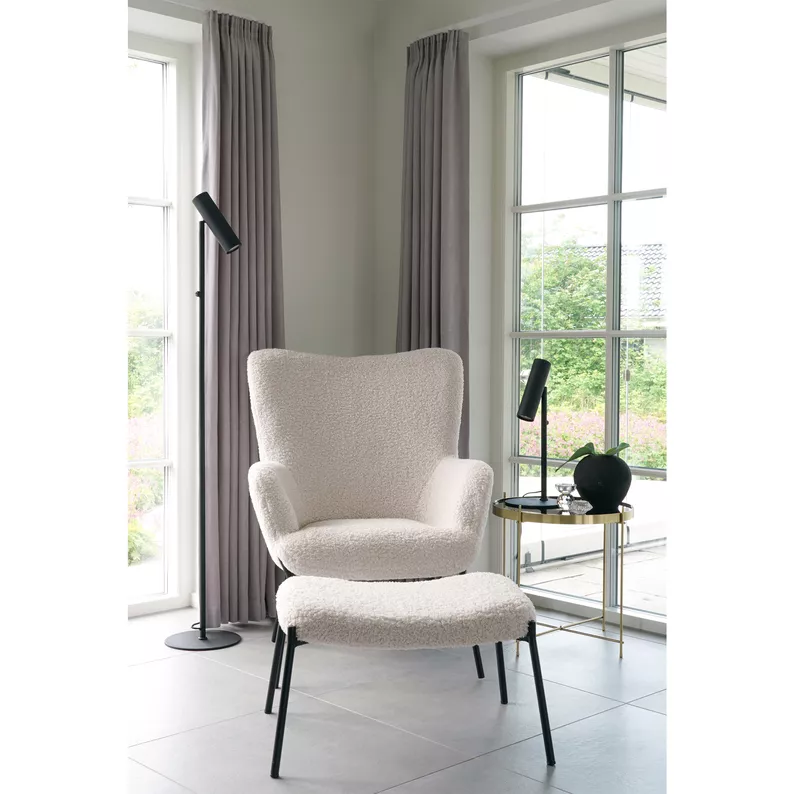 Fauteuil à oreilles Glaber blanc