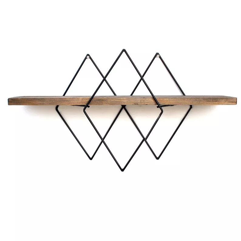 ANKAA Étagère moderne 60 cm noir / noyer