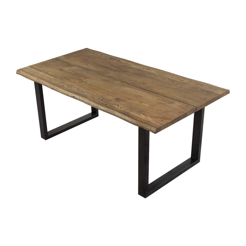 Table Lemucto, chêne fumé huilé 180x95 cm