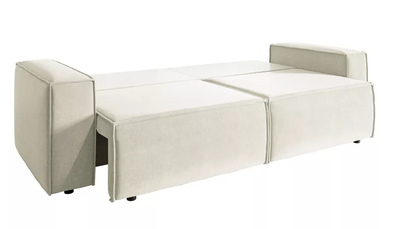 COPERTINO Canapé d'angle convertible 232 cm velours vert