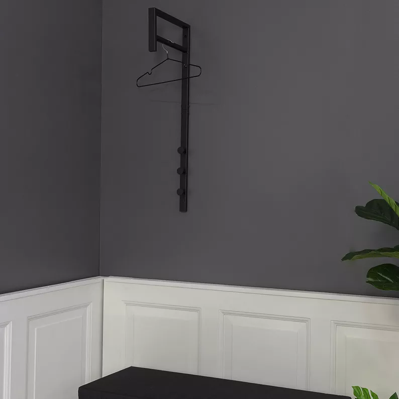 Portemanteau mural Scality métal noir