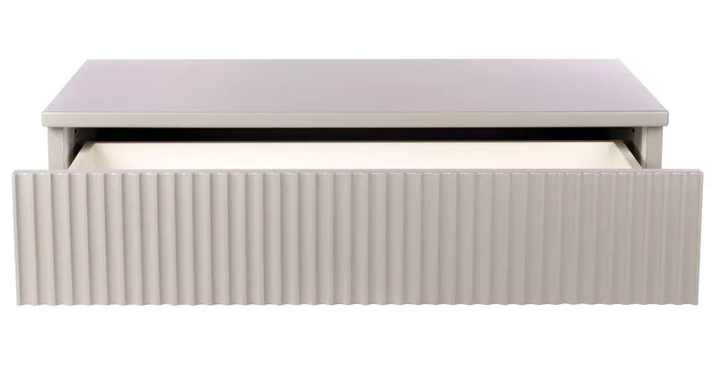 Coiffeuse Lonidos 60x35 cm suspendue lattes grises