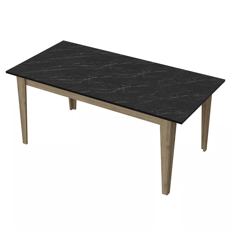 Table à manger Lomett 180x76,8 cm en noyer - marbre