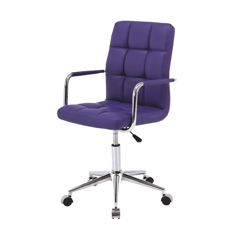 Chaise de bureau Philadelphia en éco-cuir violet