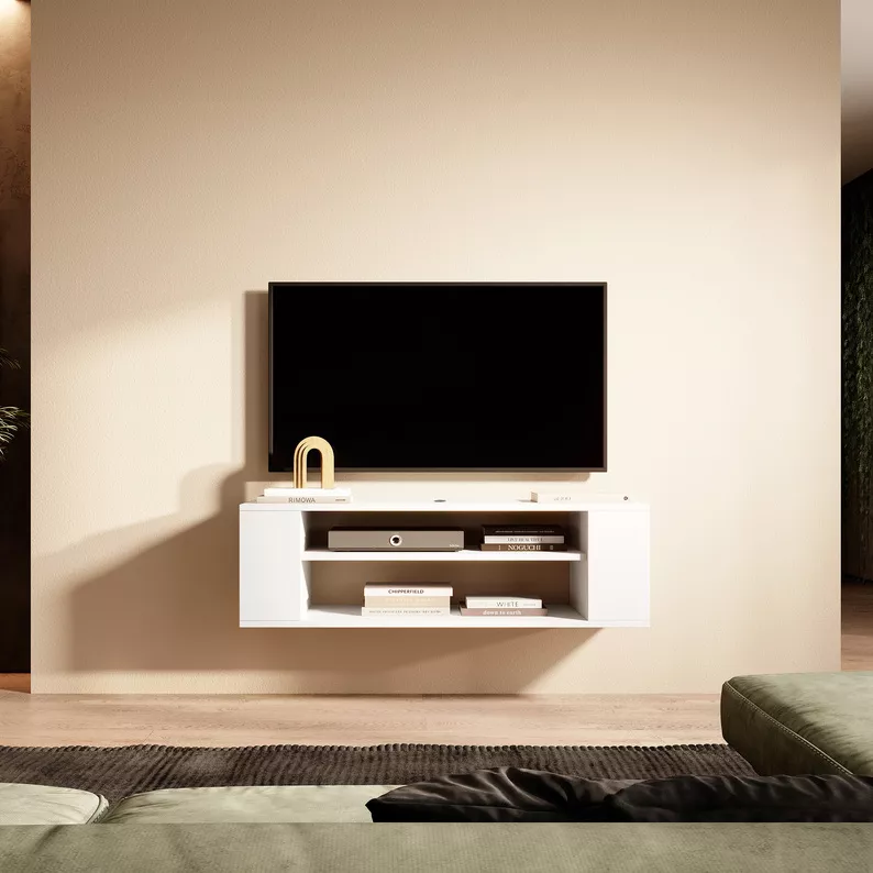 WALL Meuble TV 100 cm blanc