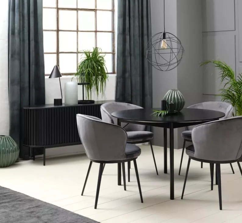 Commode large Ovitties à lamelles noires