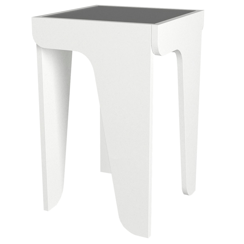 Table basse Meiza 36,8 x 36,8 cm blanc