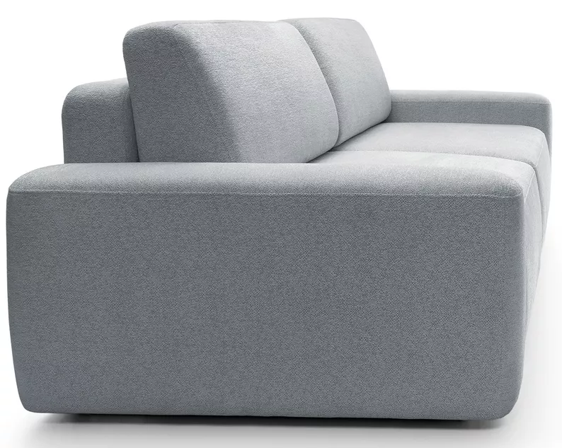 Kanapa rozkładana trzyosobowa Baleo z pojemnikiem jasnoszara szenil