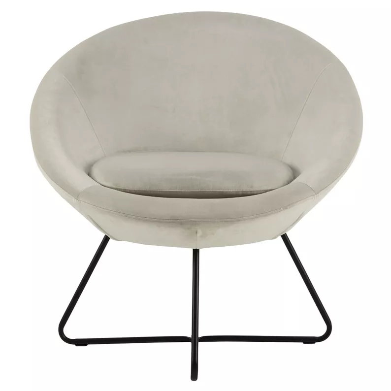 CELANIC Siège baquet en velours beige sur piètement croisé