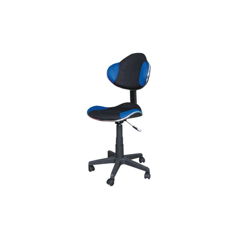 Chaise de bureau Morild noir et bleu