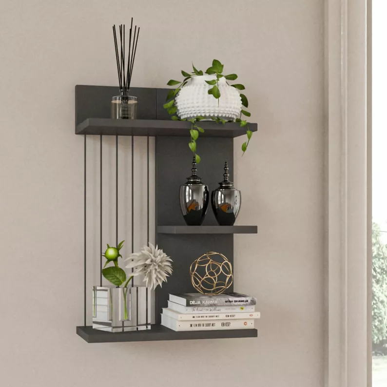 Étagère murale Kike anthracite