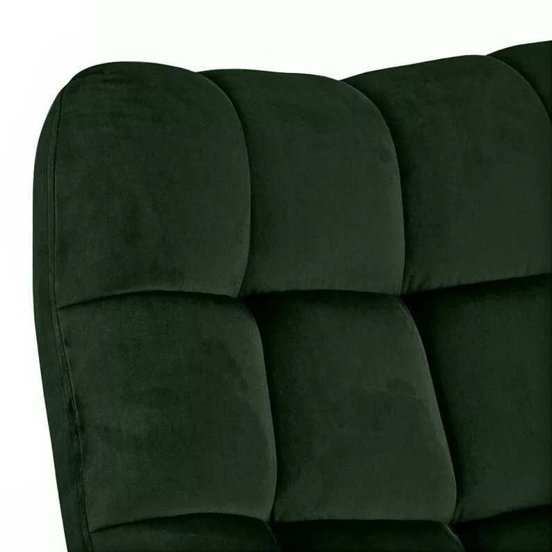 SHERLEY Fauteuil pivotant vert bouteille