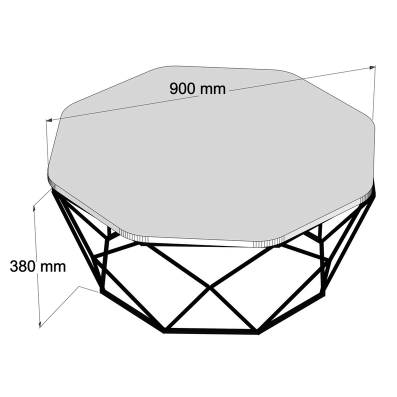 KHUN Table basse ronde chêne diamètre 90 cm