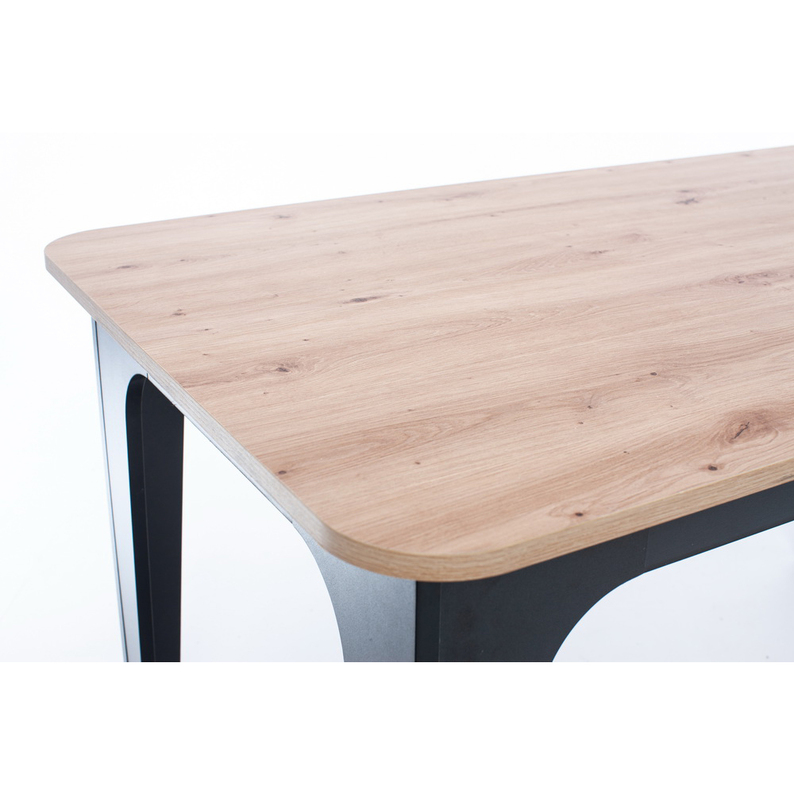 Table à manger Rutak de style industriel 80x139 cm