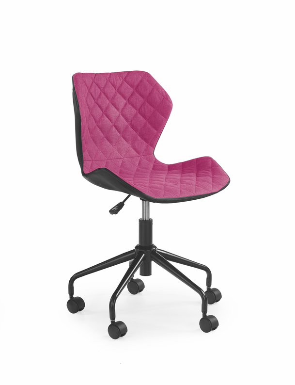 FORINT Chaise de bureau enfant noir / rose