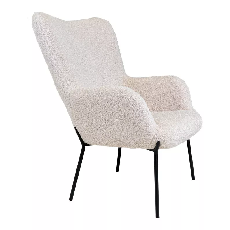 Fauteuil à oreilles Glaber blanc
