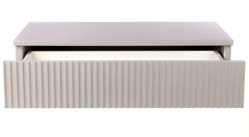 Coiffeuse Lonidos 70x35 cm suspendue lattes grises