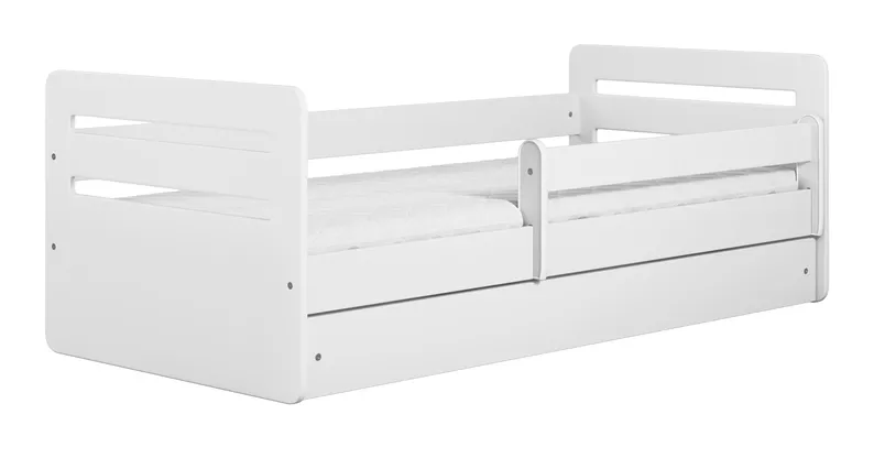 Lit enfant Brannigan 180x80 cm avec un tiroir blanc