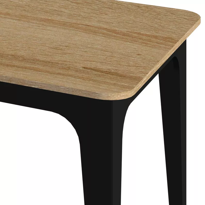 Table à manger Rutak de style industriel 80x120 cm