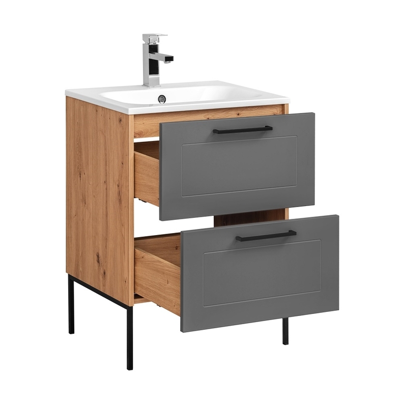 HERIME Armoire sous lavabo 60 cm