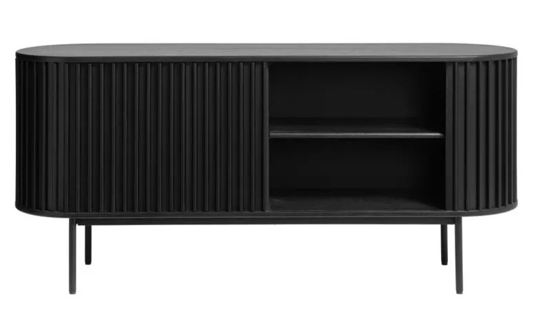 Commode large Ovitties à lamelles noires