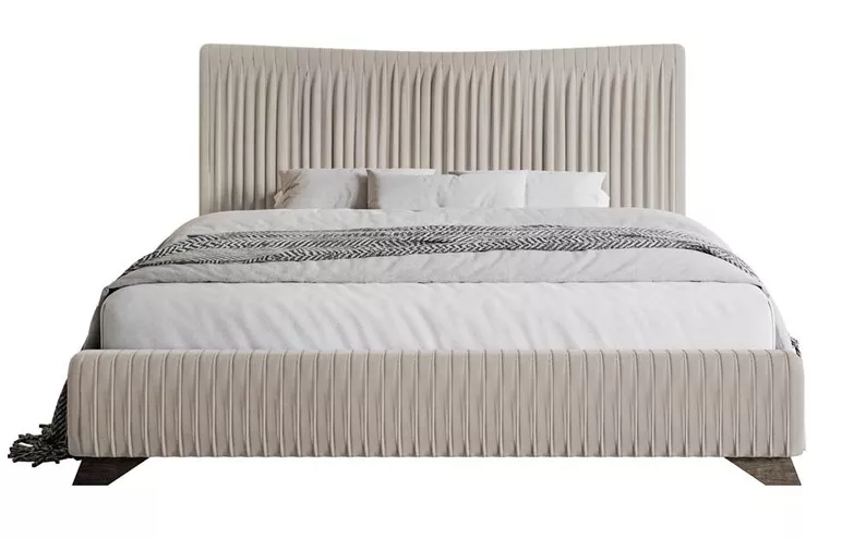Lit rembourré Bratan 160x200 cm beige