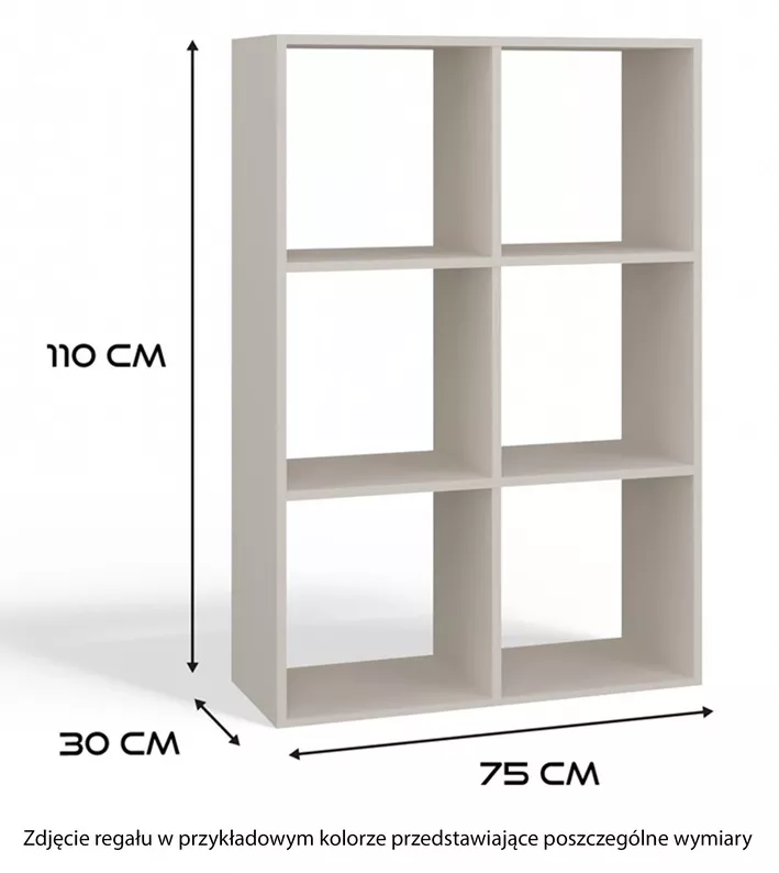 Regał otwarty Malax z sześcioma półkami 110 cm dąb artisan