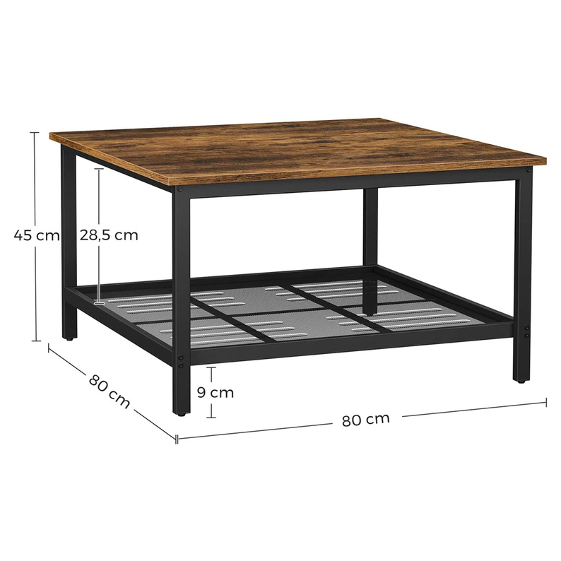 Table basse carrée Hezen 80x80 cm