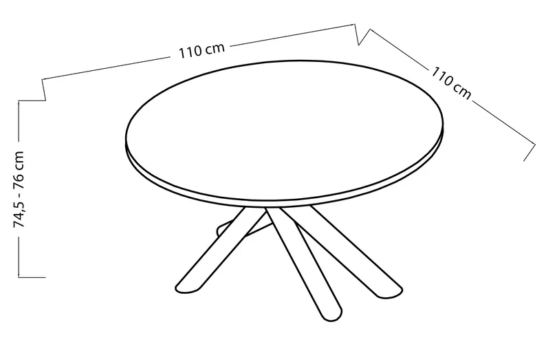 Stół okrągły Fjorn 110 cm jesion portland