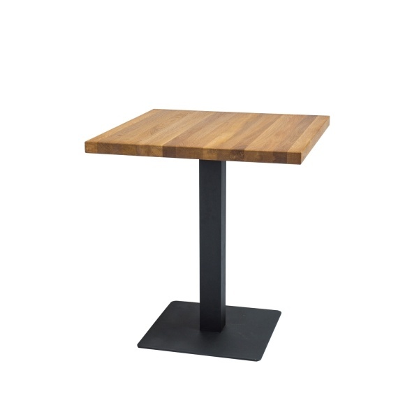 Table Divock 80x80 cm avec placage chêne