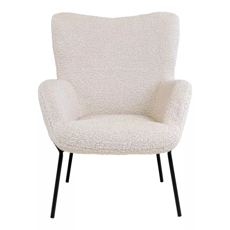 Fauteuil à oreilles Glaber blanc