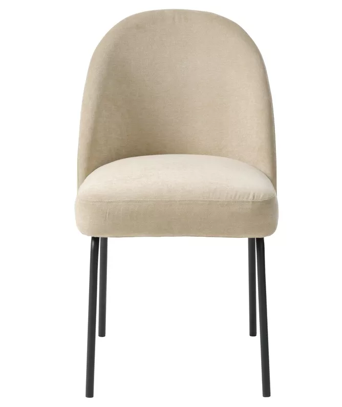 Chaise capitonnée chenille sable Nelicials