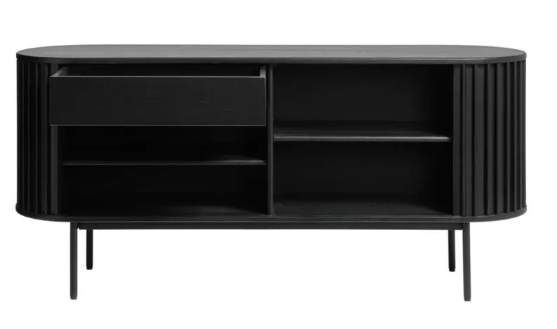 Commode large Ovitties à lamelles noires