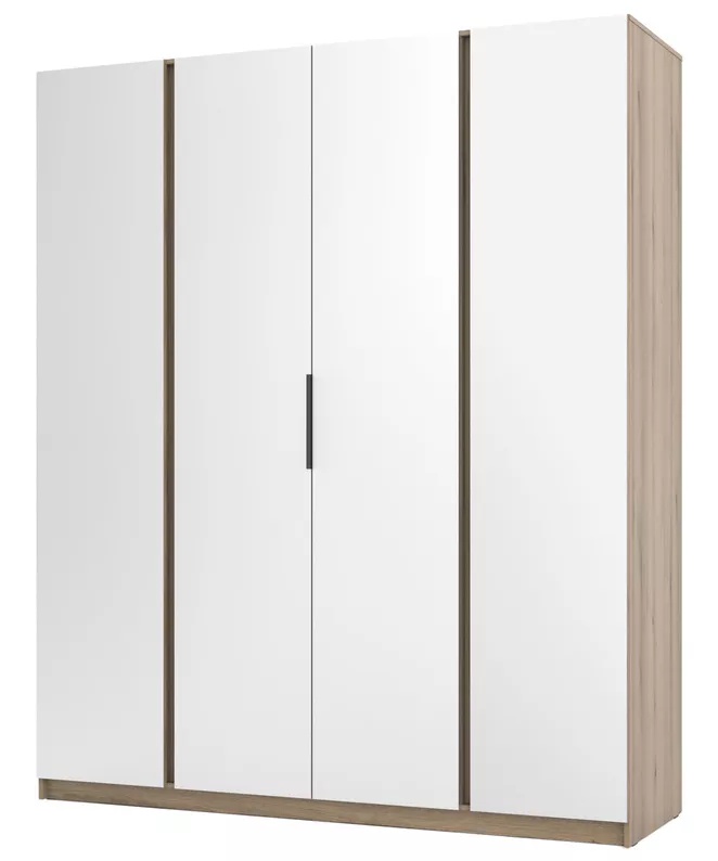 Szafa Kaja czterodrzwiowa z lustrami 200 cm dąb evoke
