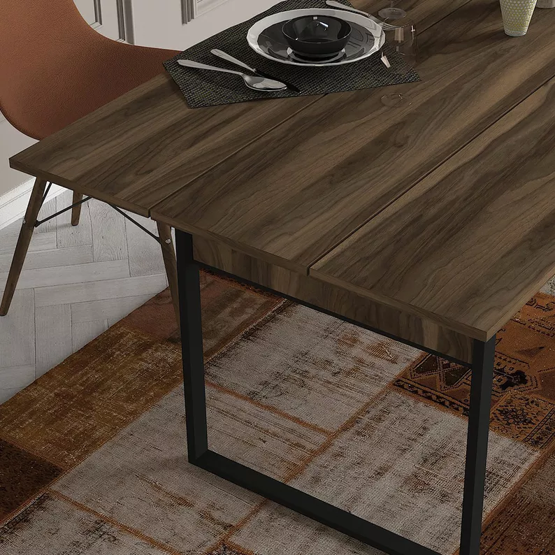 Table à manger Shorately 180x78 cm en noyer