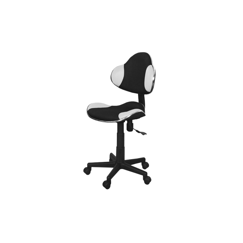 Chaise de bureau Morild noir et blanc